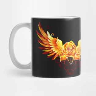 Fire Rose with Wings Mug